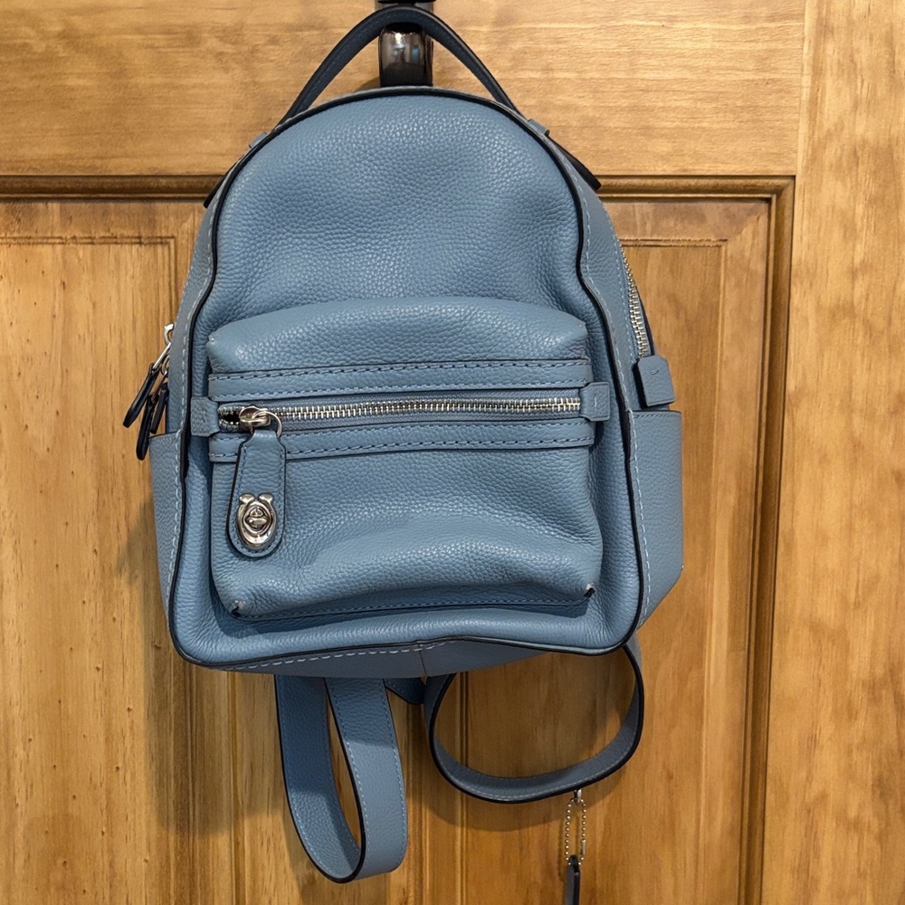 Coach Chic Blue Leather Backpack - image 1